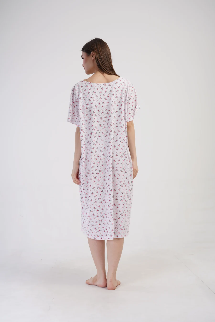 Koszula Nocna Vienetta Flowers Pink, Biały, r. 1XL - 4XL - obrazek 5