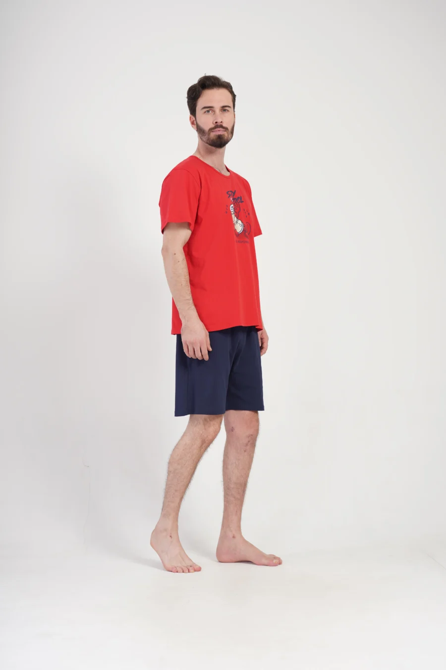 Piżama Męska Vienetta Cool Night, Czerwony, r. 1XL-4XL - obrazek 4