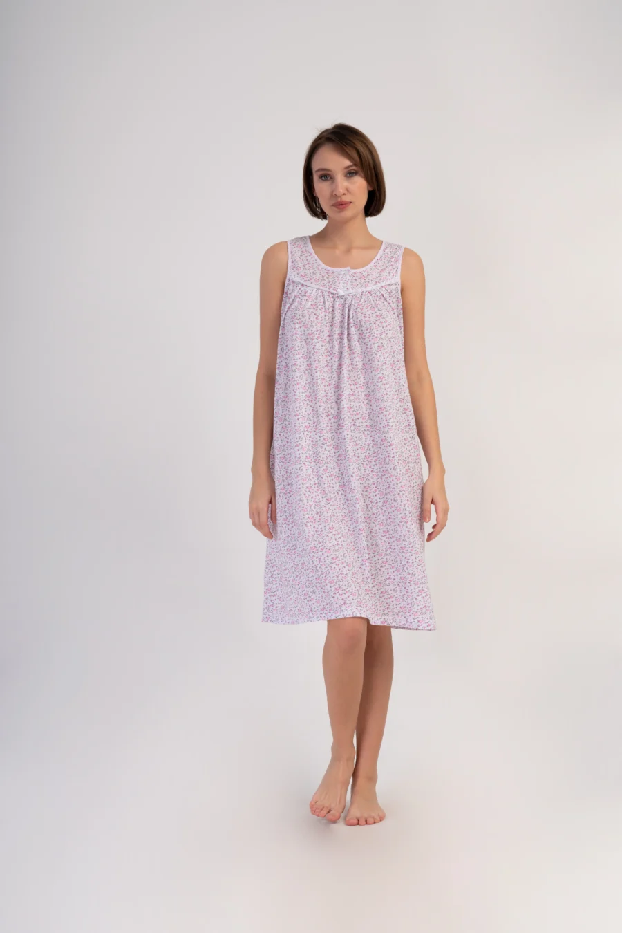 Koszula Nocna Damska Floral Ease, Różowy, r. 1XL - 4XL