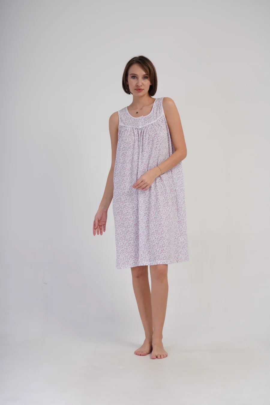 Koszula Nocna Damska Floral Ease, Różowy, r. 1XL - 4XL - obrazek 2