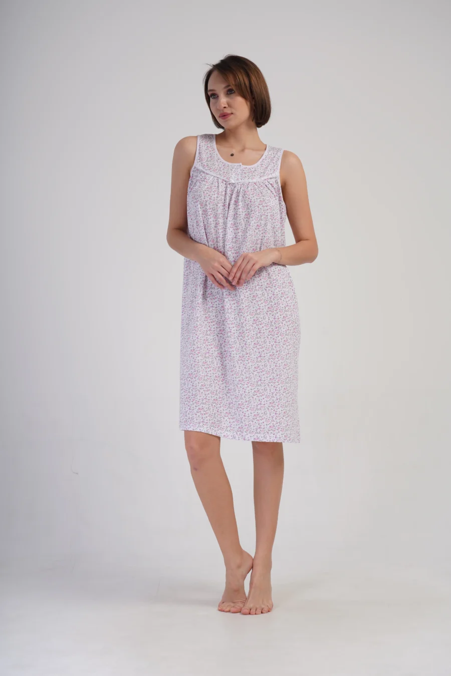 Koszula Nocna Damska Floral Ease, Różowy, r. 1XL - 4XL - obrazek 4