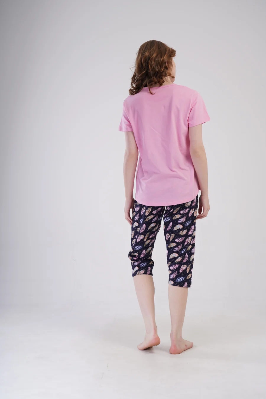 Piżama Damska Vienetta Feather Dreams, Różowy, r. 1XL-4XL - obrazek 4