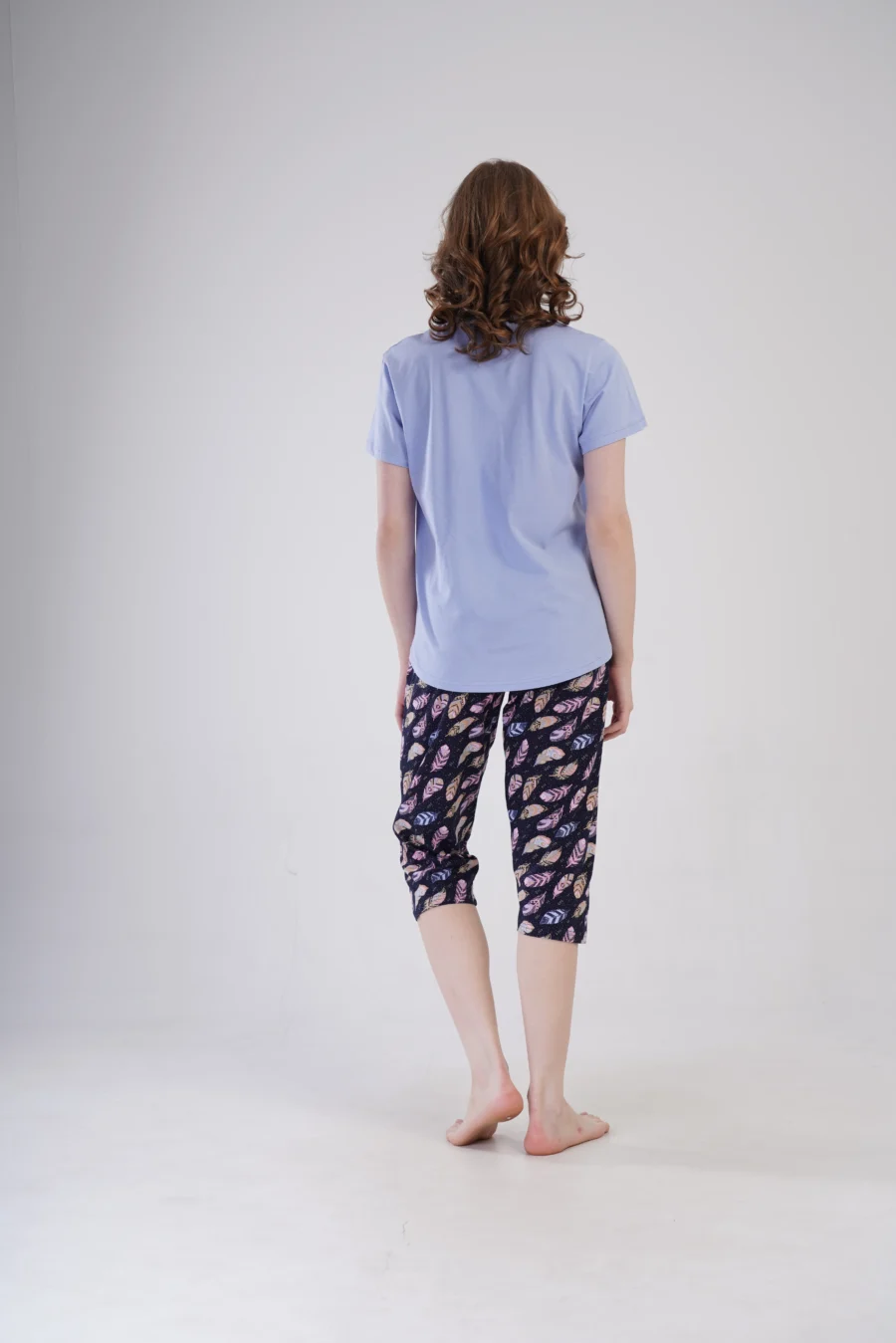 Piżama Damska Vienetta Feather Dreams, Fioletowy, r. 1XL-4XL - obrazek 4