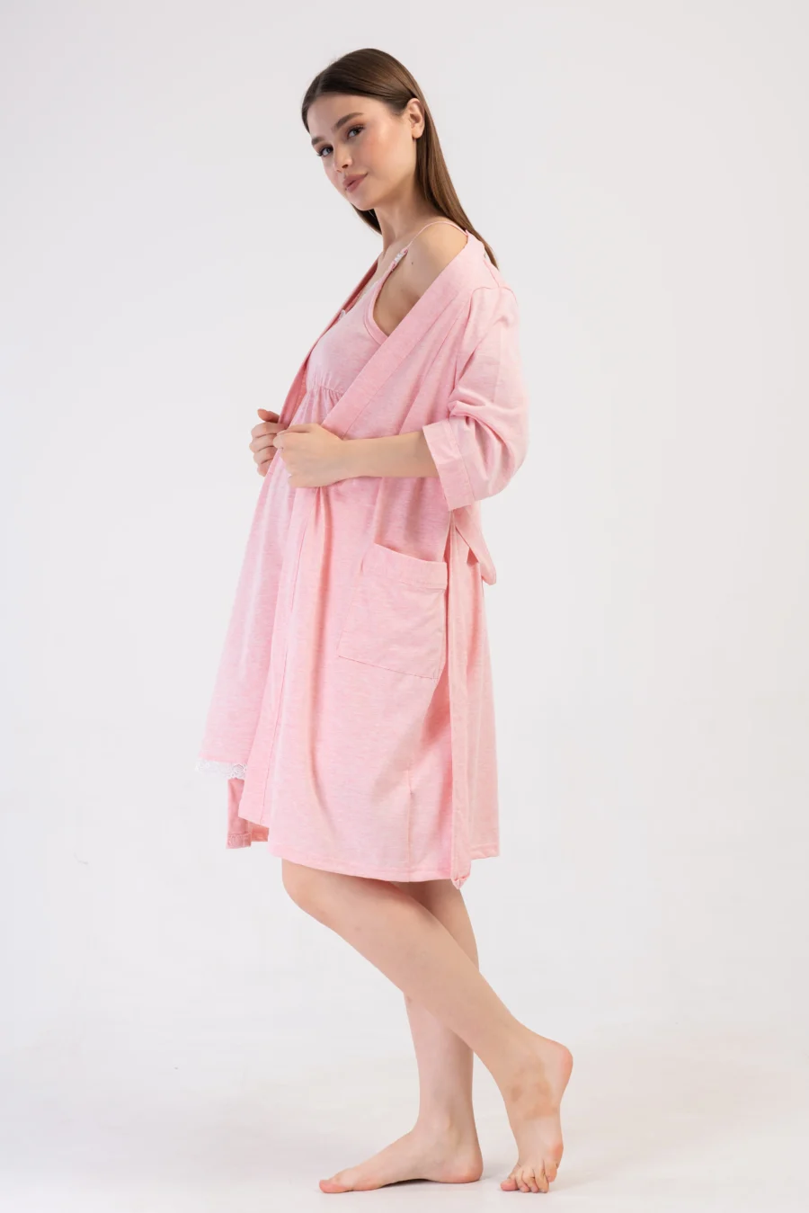 Komplet Damski Vienetta Pink Elegance, Różowy, r. S-XXL - obrazek 2