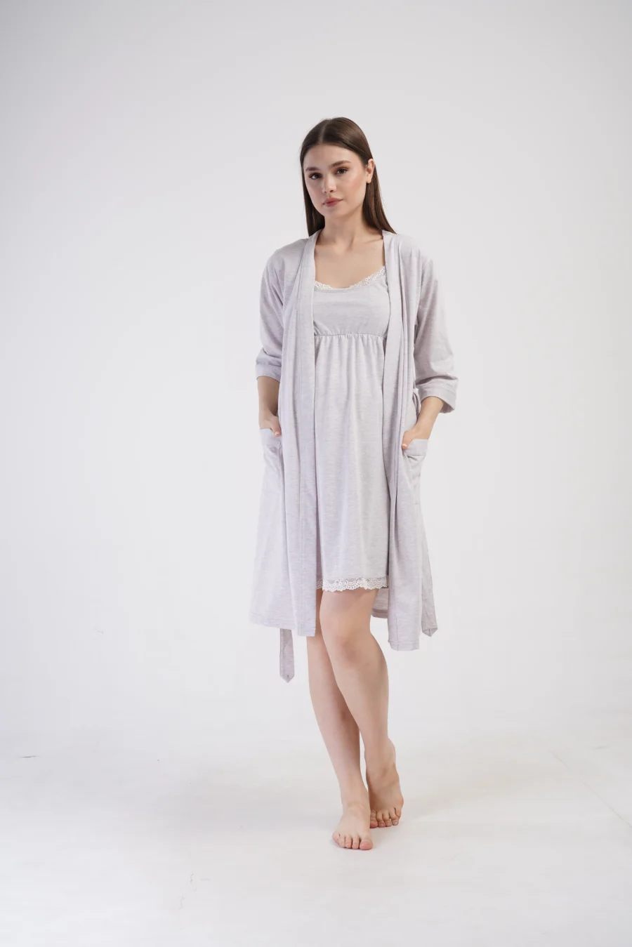 Komplet Damski Vienetta Beige Elegance, Beżowy, r. S-XXL
