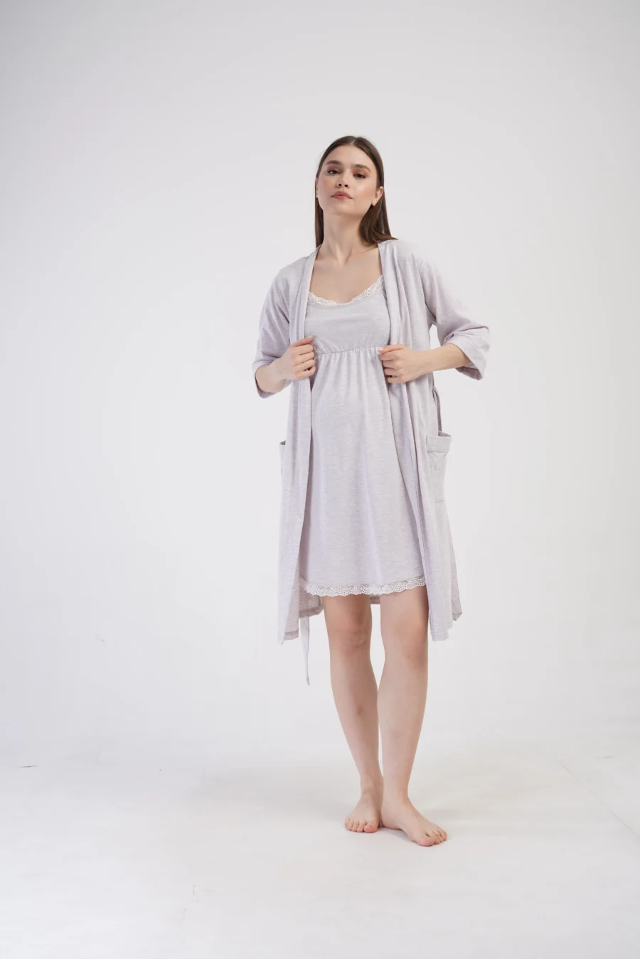 Komplet Damski Vienetta Beige Elegance, Beżowy, r. S-XXL - obrazek 2
