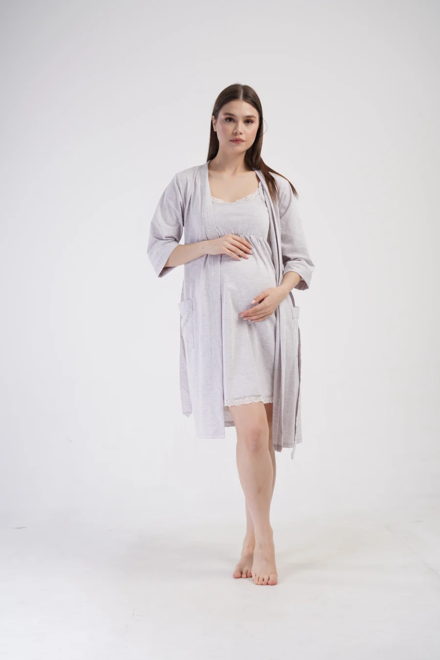 Komplet Damski Vienetta Beige Elegance, Beżowy, r. S-XXL - obrazek 5