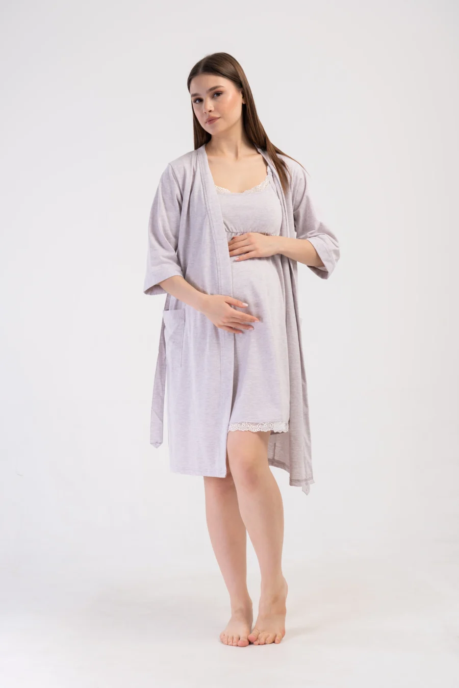 Komplet Damski Vienetta Beige Elegance, Beżowy, r. S-XXL - obrazek 6