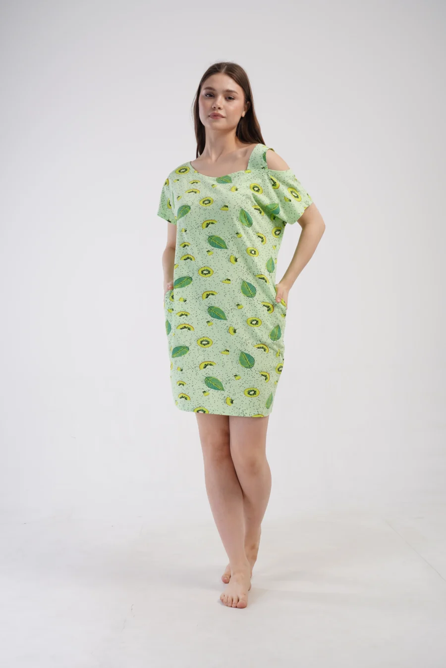 Koszula Nocna Vienetta Kiwi Breeze, Zielony, r. S-XL - obrazek 2