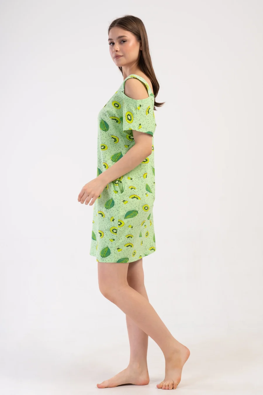 Koszula Nocna Vienetta Kiwi Breeze, Zielony, r. S-XL - obrazek 3