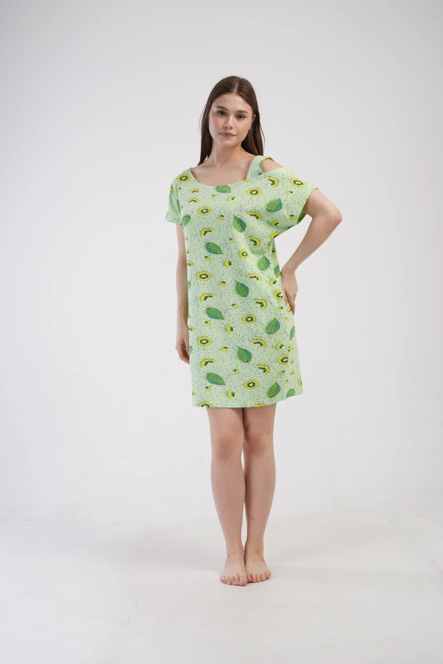 Koszula Nocna Vienetta Kiwi Breeze, Zielony, r. S-XL - obrazek 6