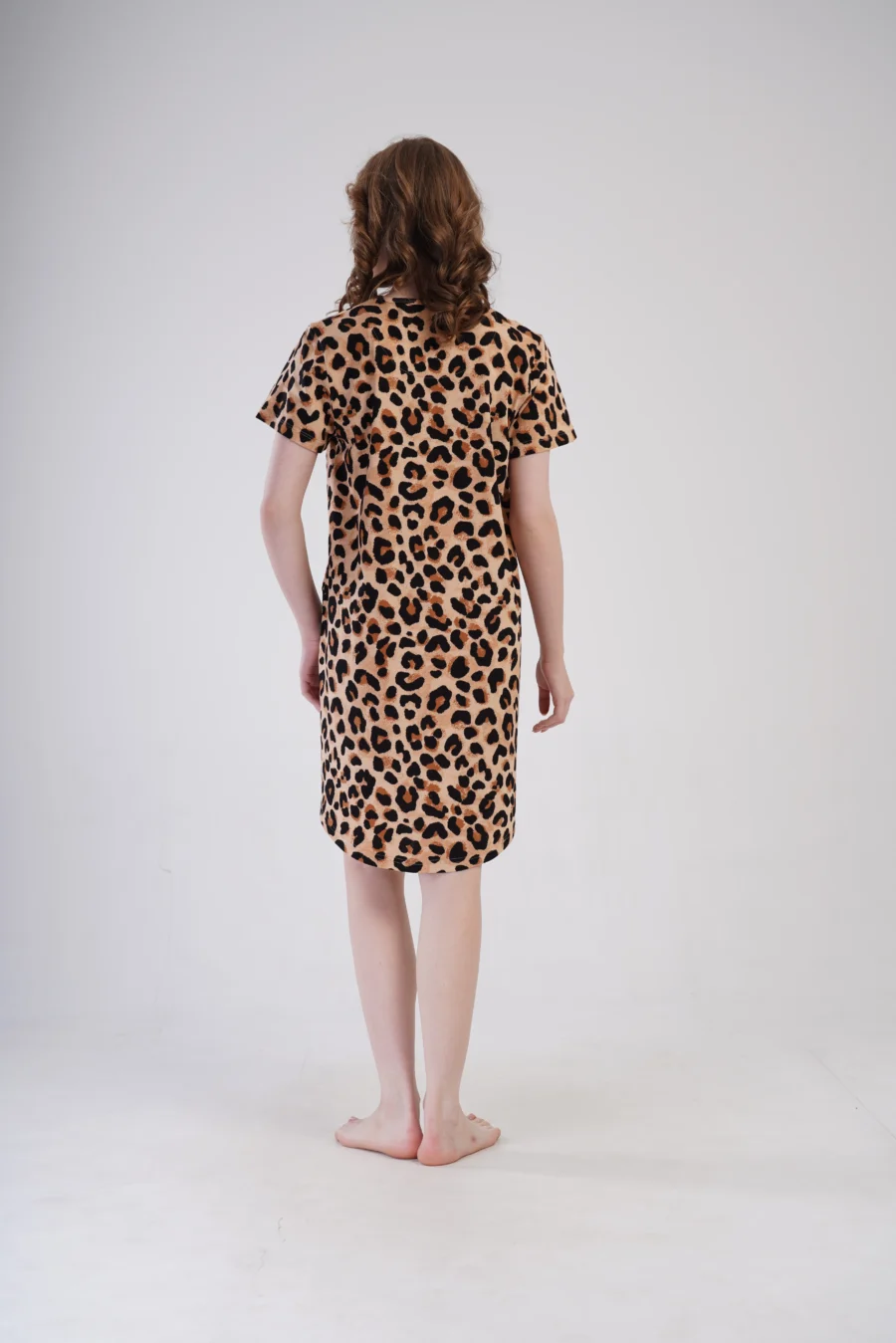 Koszula Nocna Damska Vienetta, Wild Comfort, Brązowy, r. 5XL - 7XL - obrazek 3