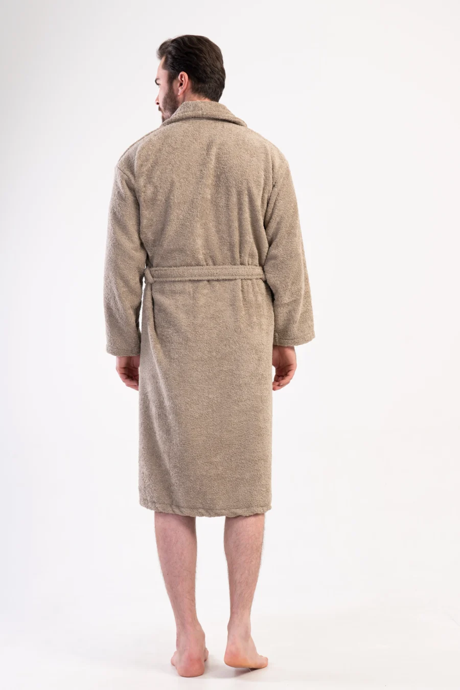 Szlafrok męski Vienetta Beige Vibes, Beżowy, r. L-XXL - obrazek 6