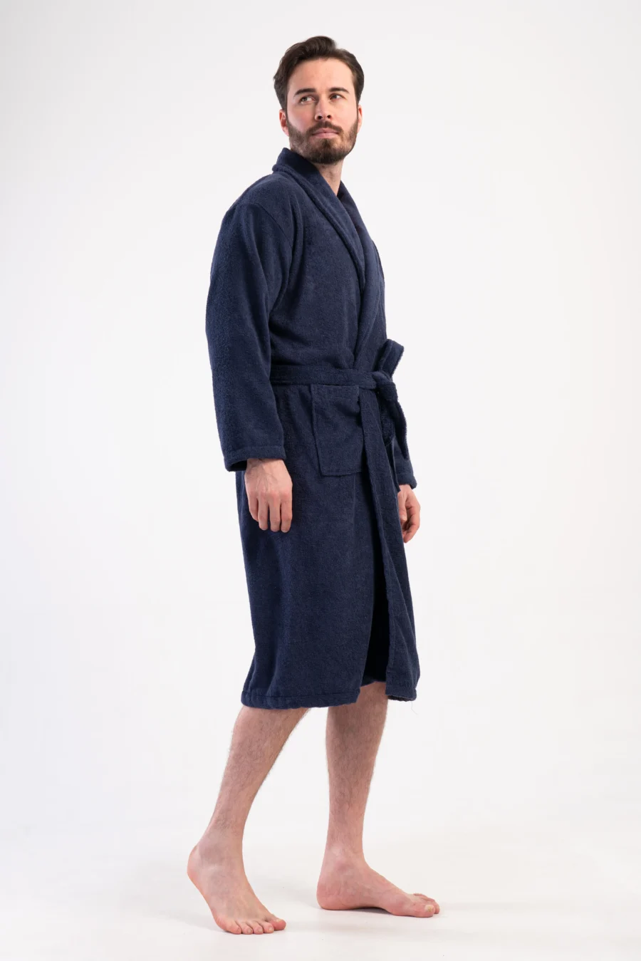 Szlafrok męski Vienetta Navy Vibes, Granatowy, r. L-XXL - obrazek 5
