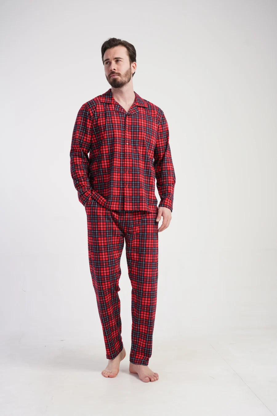 Piżama Męska Vienetta Red Vibes, Czerwony, r. M-XXL - obrazek 2