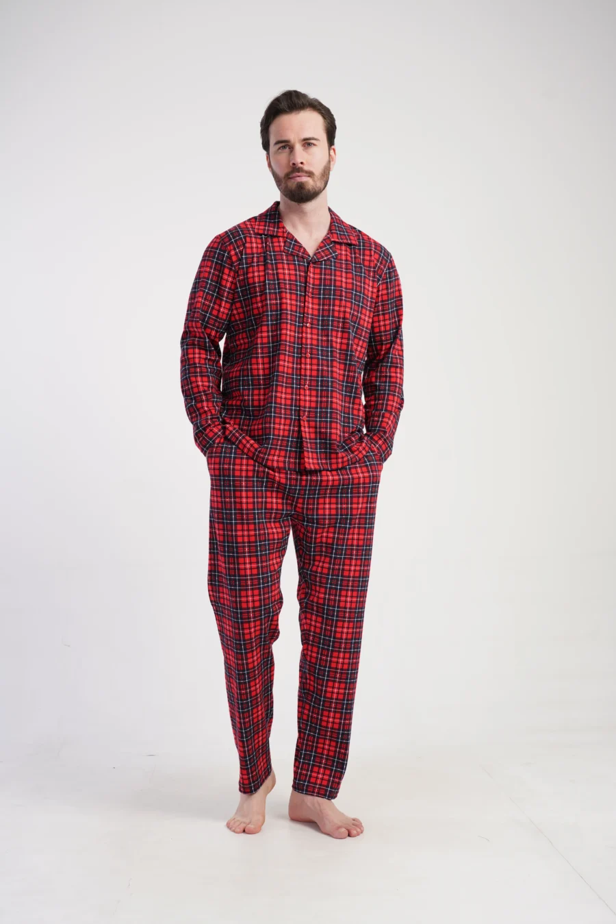 Piżama Męska Vienetta Red Vibes, Czerwony, r. M-XXL - obrazek 3