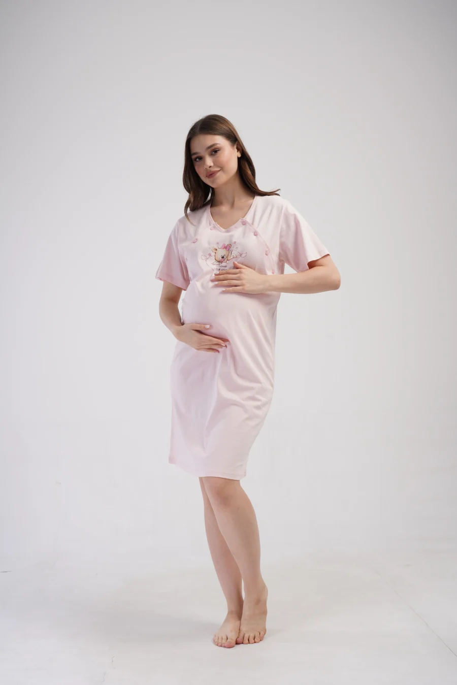 Koszula do Karmienia Vienetta Welcome, Różowy, r. M-XXL - obrazek 2