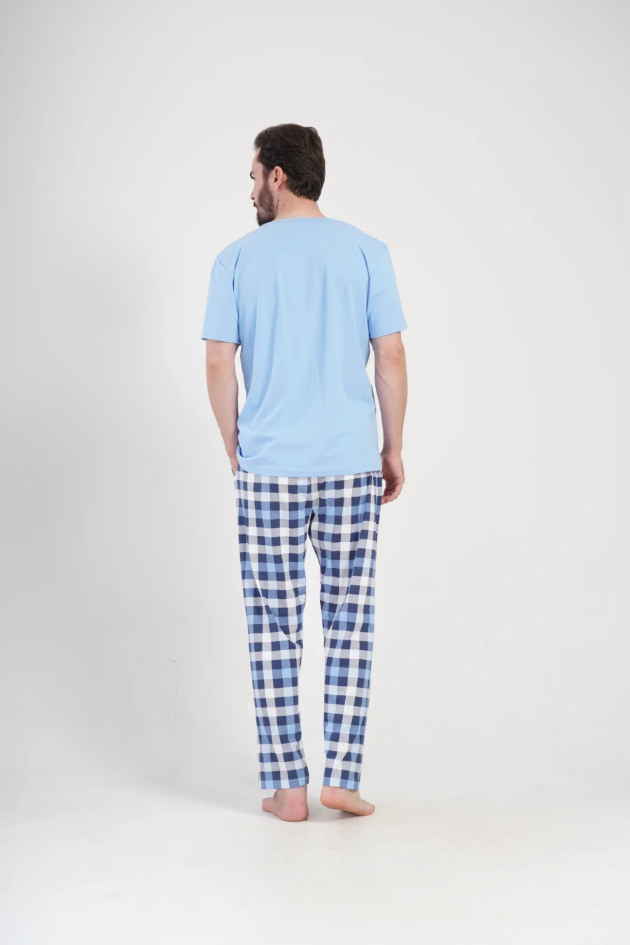 Piżama Męska Vienetta Blue Elegance, Niebieski, r. M-XXL - obrazek 4