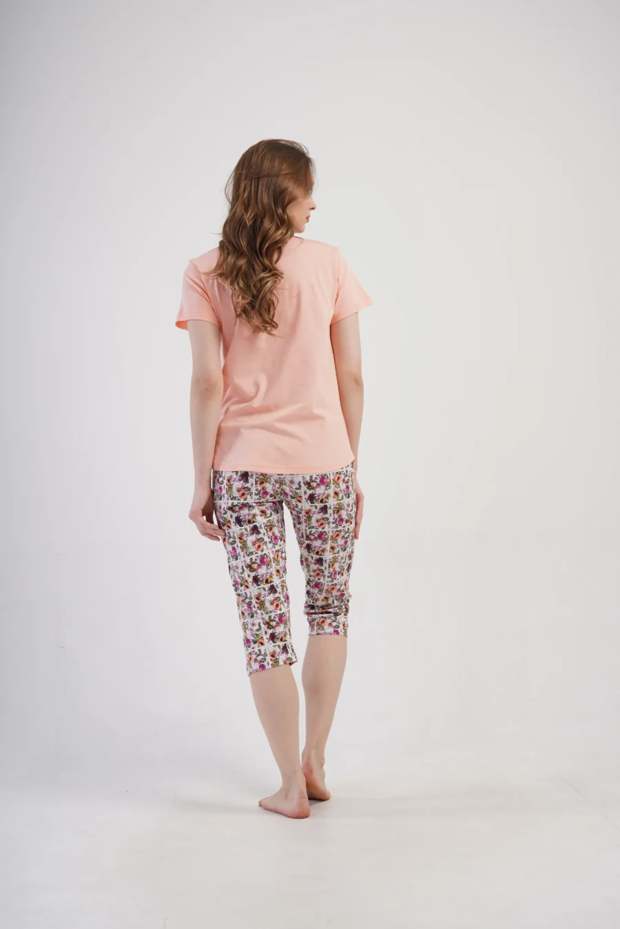 Piżama Damska Vienetta Floral Comfort, Różowy, r. M-XXL - obrazek 5