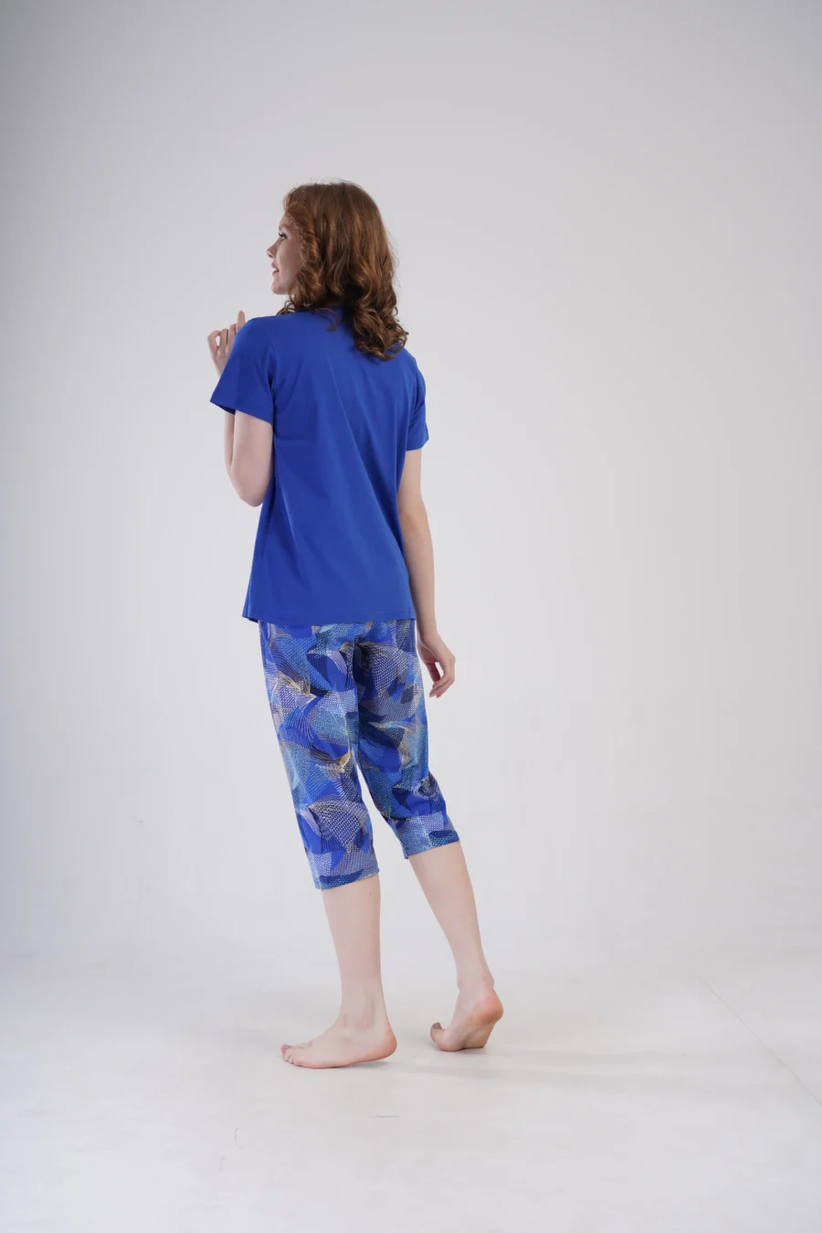 Piżama Damska Vienetta Cozy Flowers, Granatowy, r. 1XL-4XL - obrazek 4