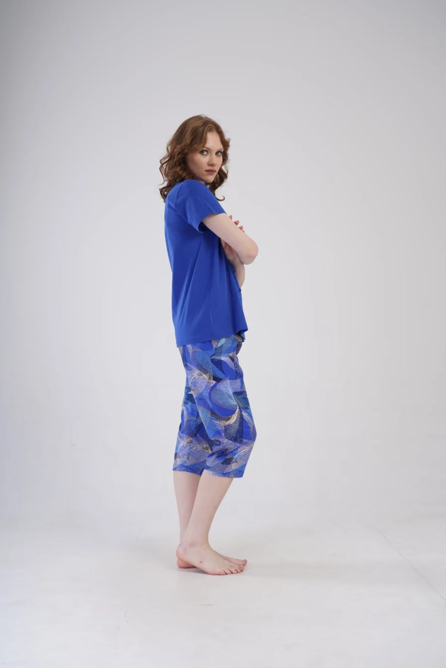 Piżama Damska Vienetta Cozy Flowers, Granatowy, r. 1XL-4XL - obrazek 5