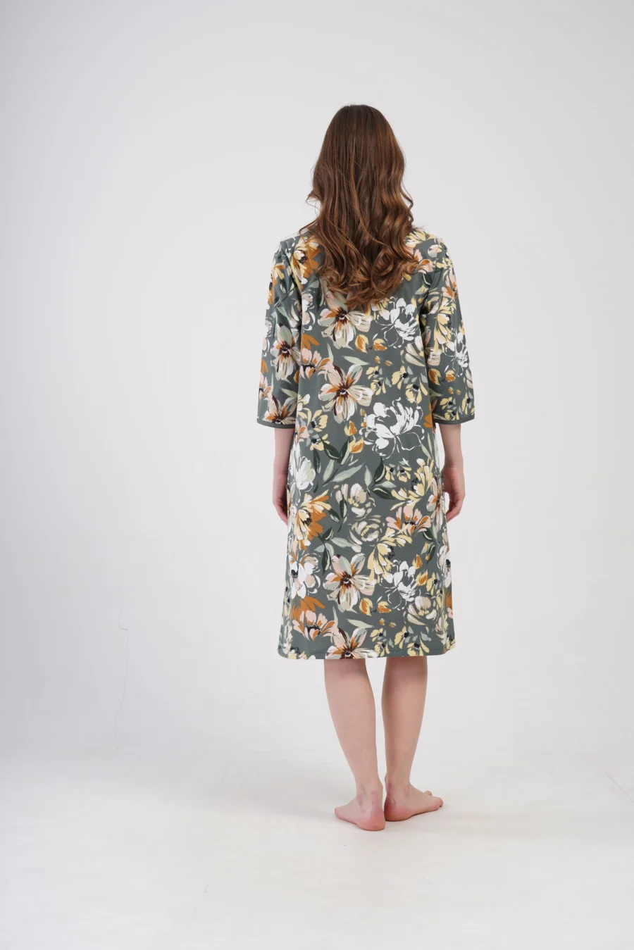 Szlafrok damski Vienetta Floral Comfort, Zielony, r. 1XL-4XL - obrazek 6