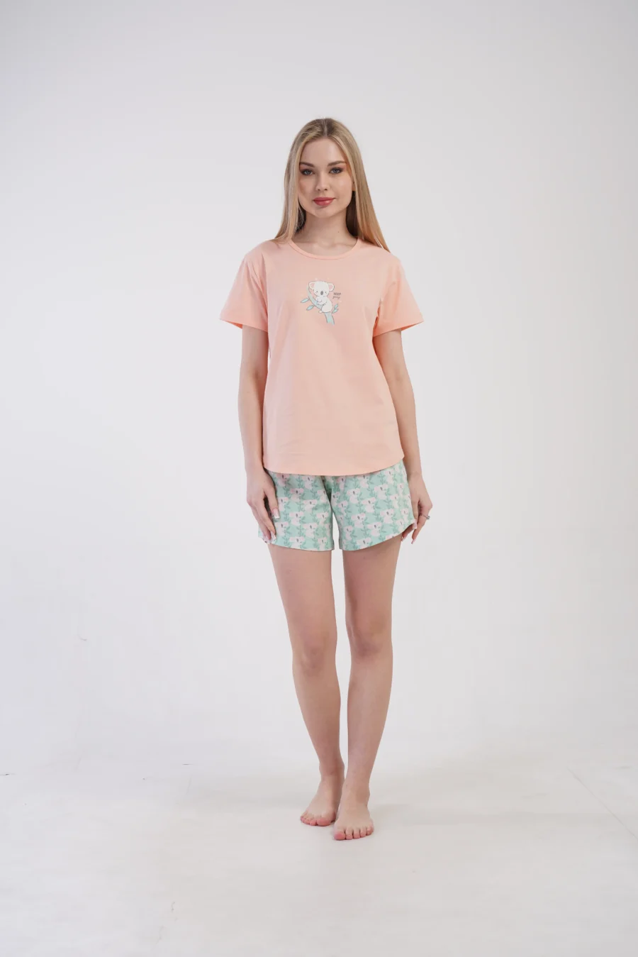Piżama Damska Vienetta Bear Comfort, Różowy, S -XL