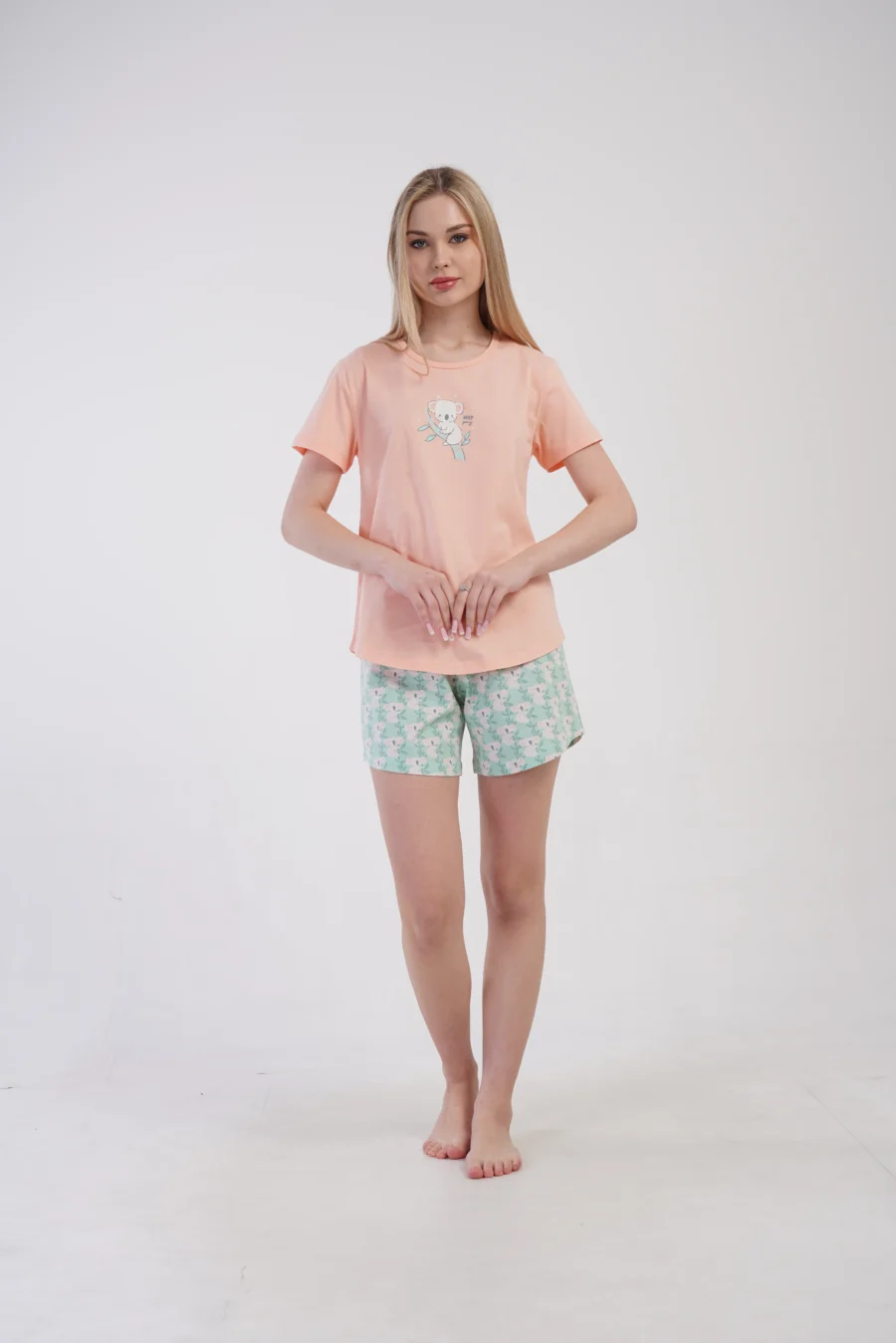 Piżama Damska Vienetta Bear Comfort, Różowy, S -XL - obrazek 2