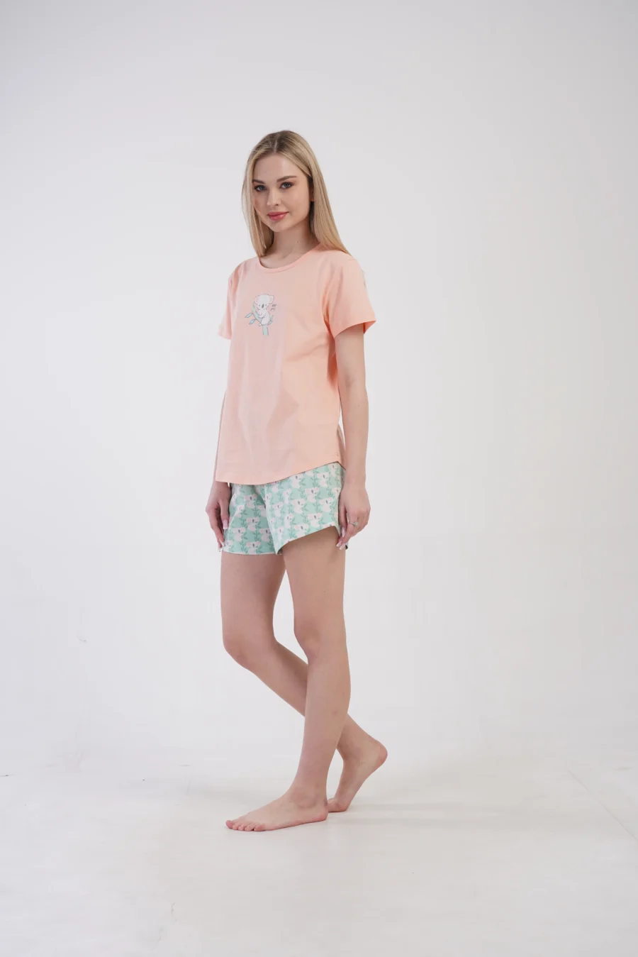 Piżama Damska Vienetta Bear Comfort, Różowy, S -XL - obrazek 4