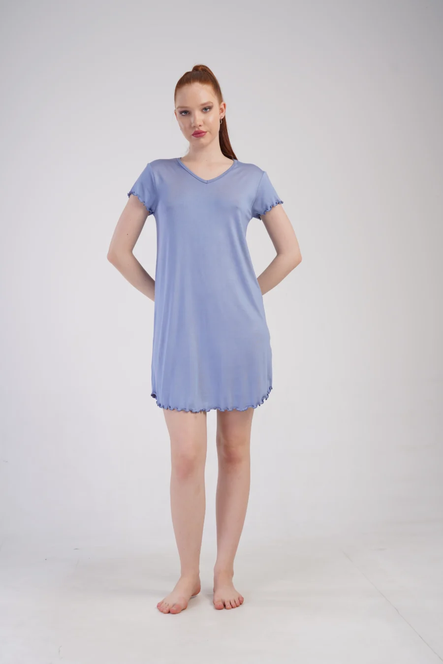 Koszula Nocna Vienetta Blue Vibes, Niebieski, r. S-XL