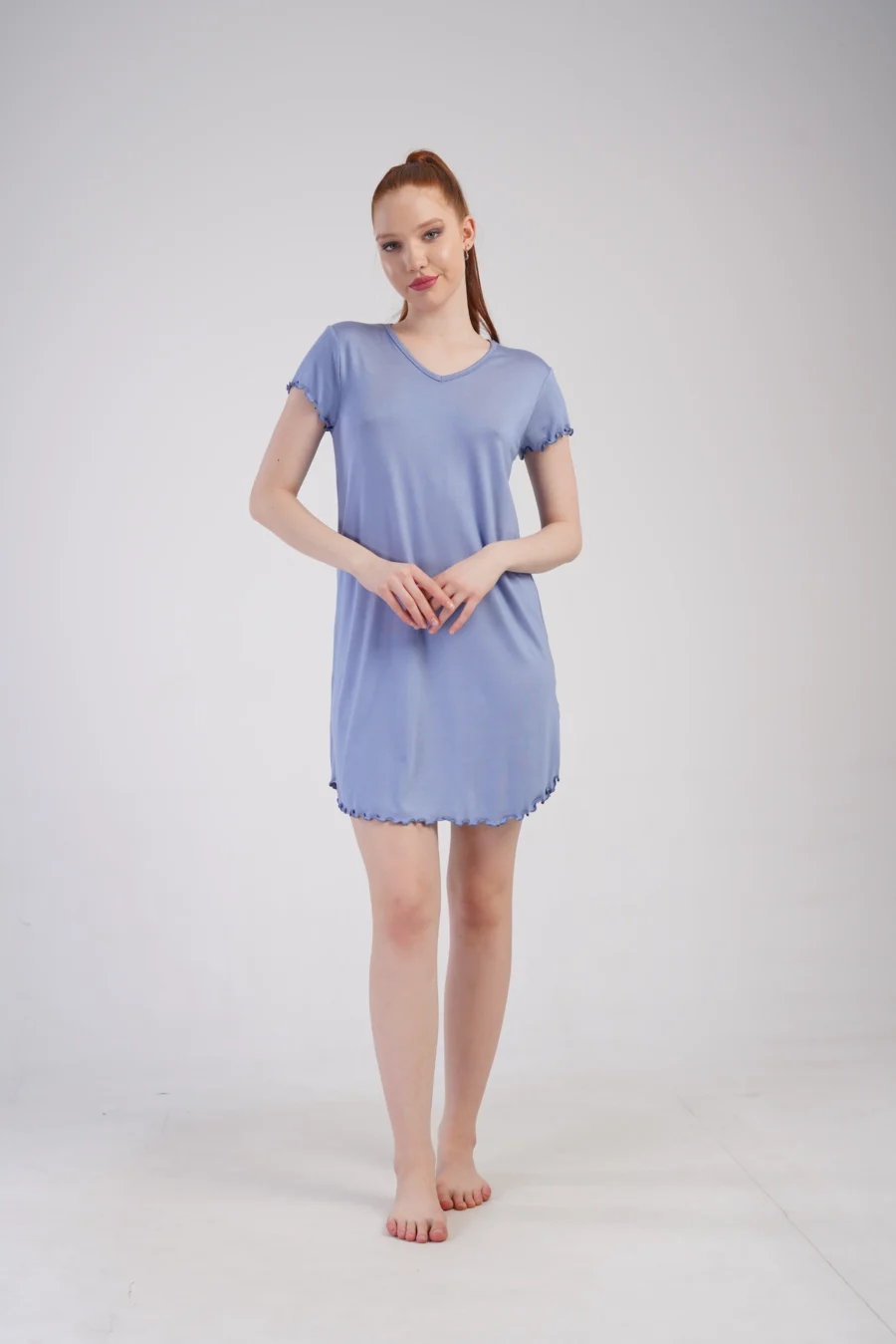 Koszula Nocna Vienetta Blue Vibes, Niebieski, r. S-XL - obrazek 2