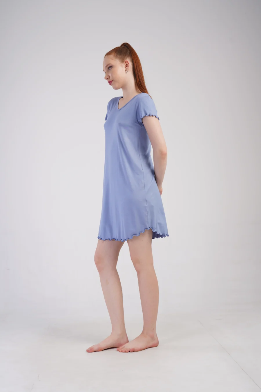 Koszula Nocna Vienetta Blue Vibes, Niebieski, r. S-XL - obrazek 3