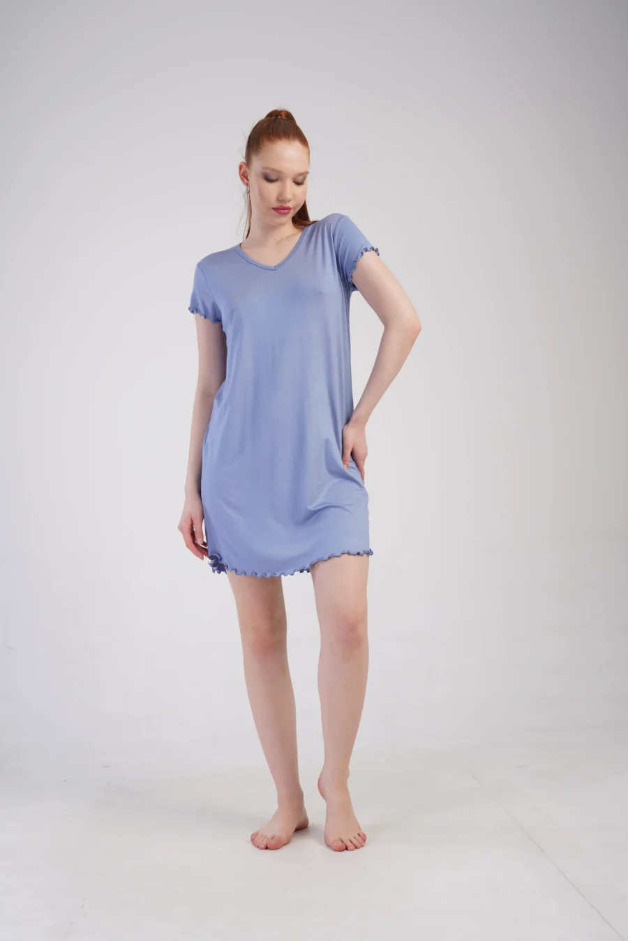 Koszula Nocna Vienetta Blue Vibes, Niebieski, r. S-XL - obrazek 4