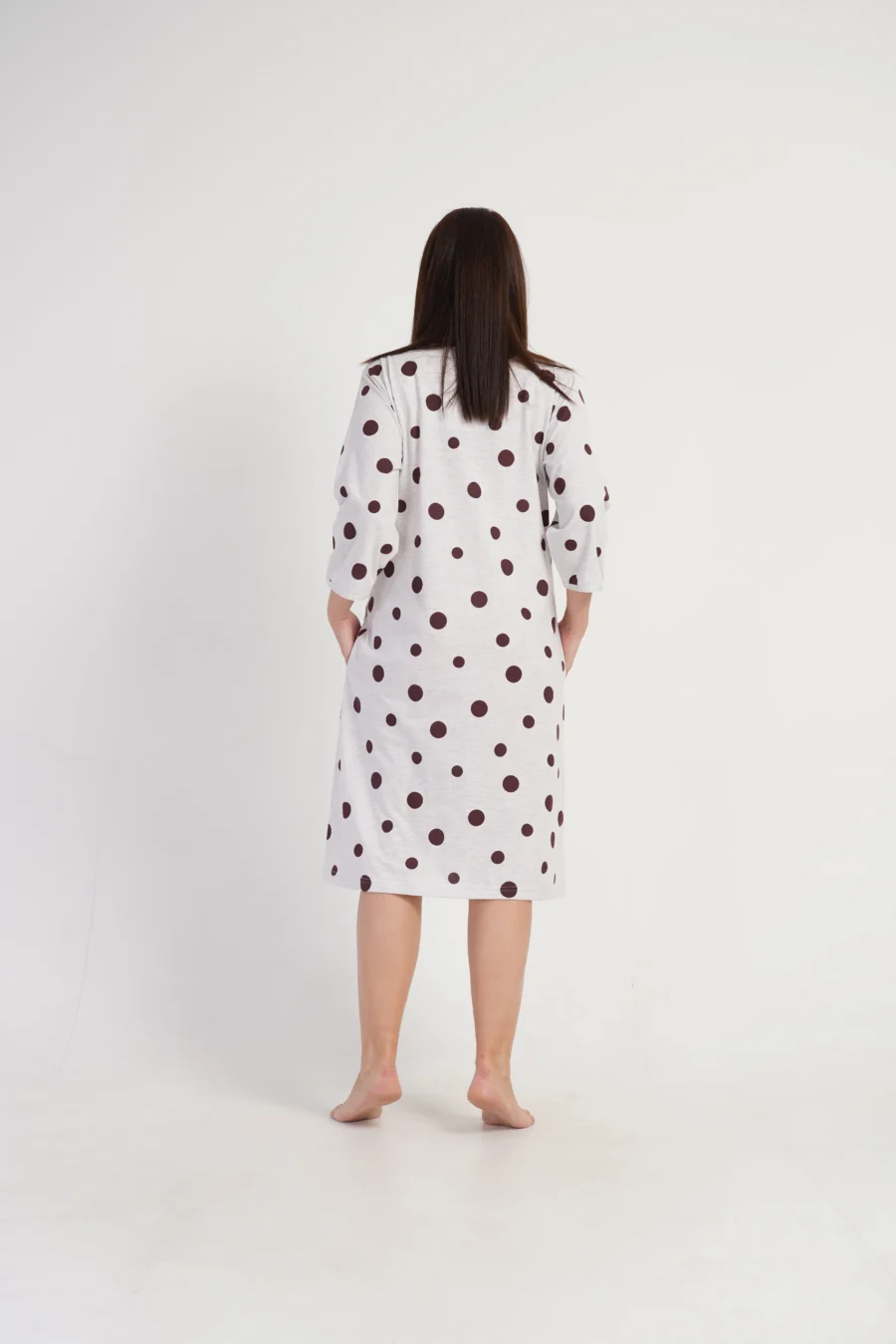 Szlafrok damski Vienetta Zip Robe, Szary, r. 1XL-4XL - obrazek 6