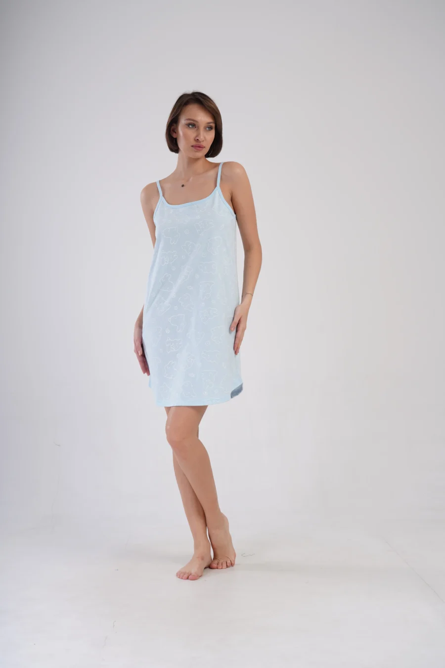 Koszula Nocna Vienetta Bear Breeze, Niebieski, r. S-XL - obrazek 6