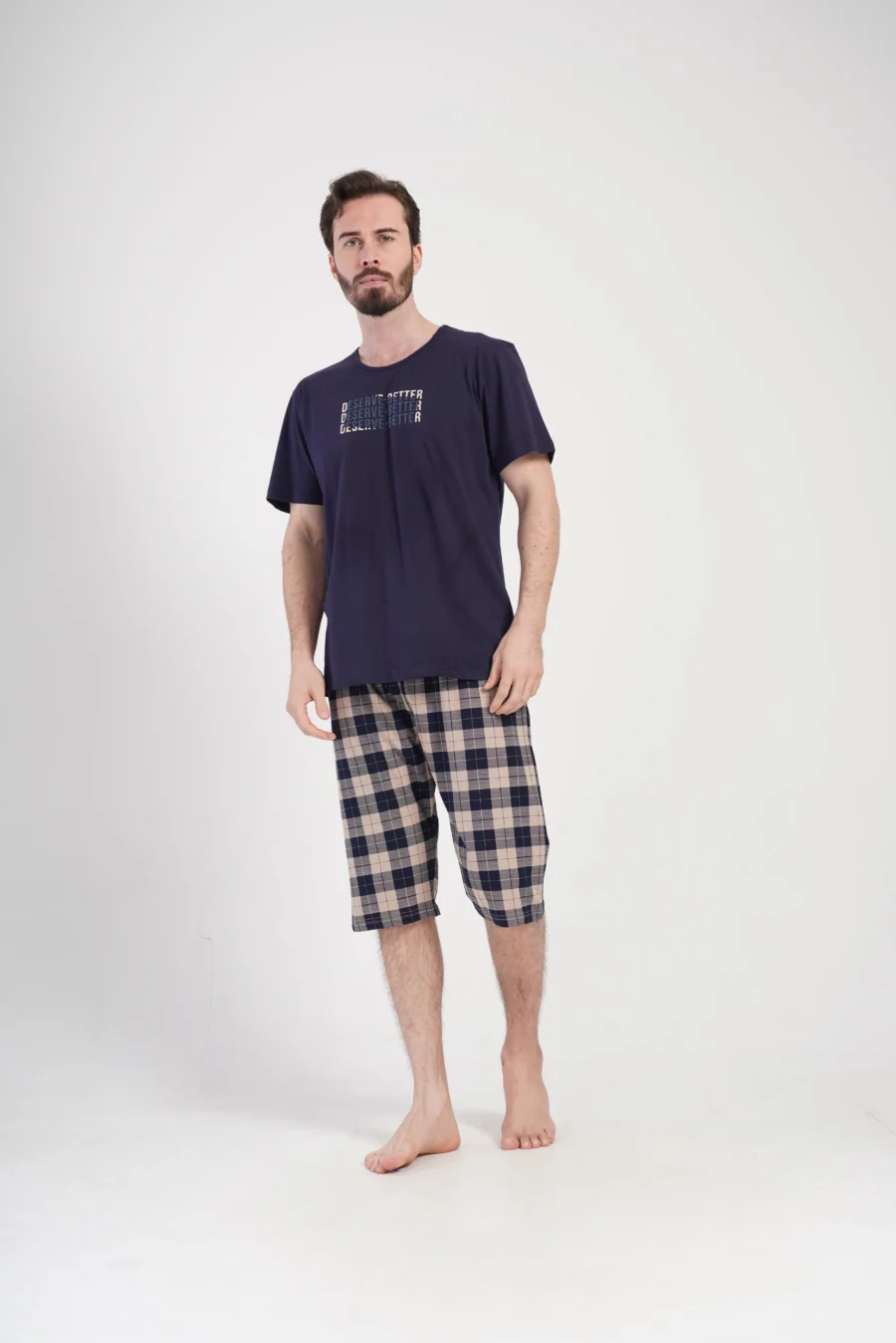 Piżama Męska Vienetta Deserve better, Granatowy, r. 1XL-4XL