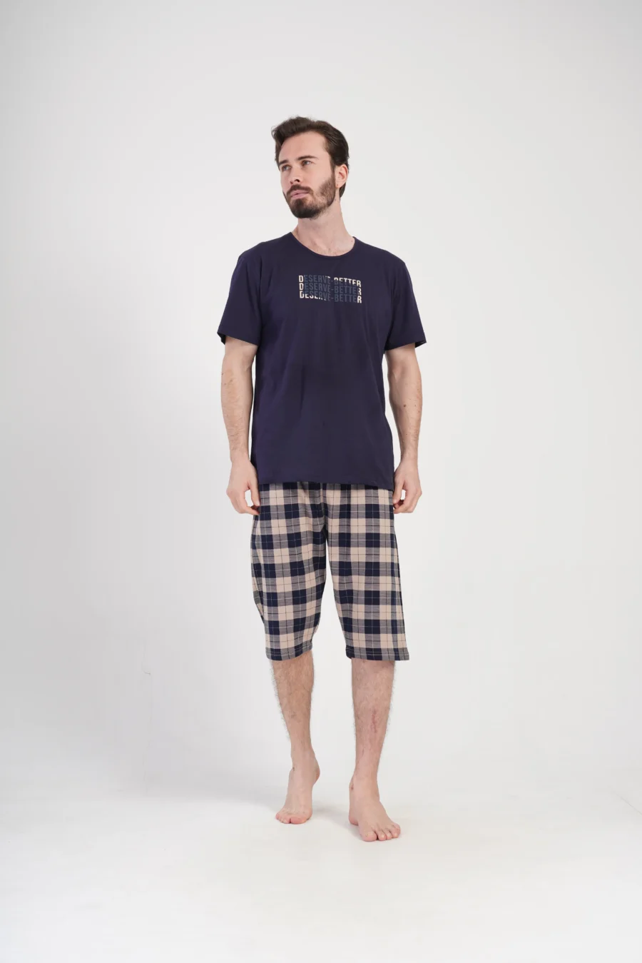 Piżama Męska Vienetta Deserve better, Granatowy, r. 1XL-4XL - obrazek 2