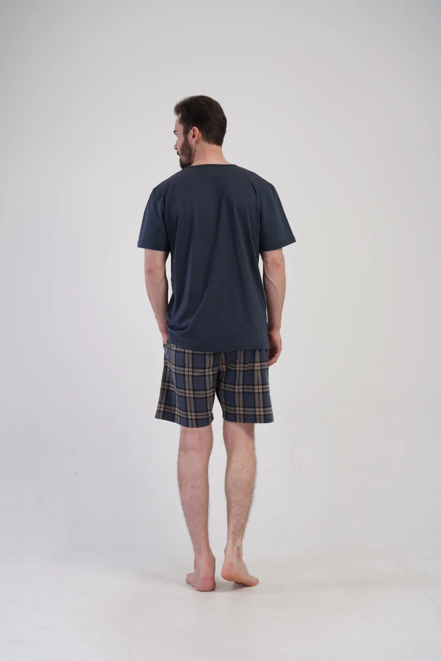 Piżama Męska Vienetta Comfort Plaid, Granatowy, r. 1XL-4XL - obrazek 6