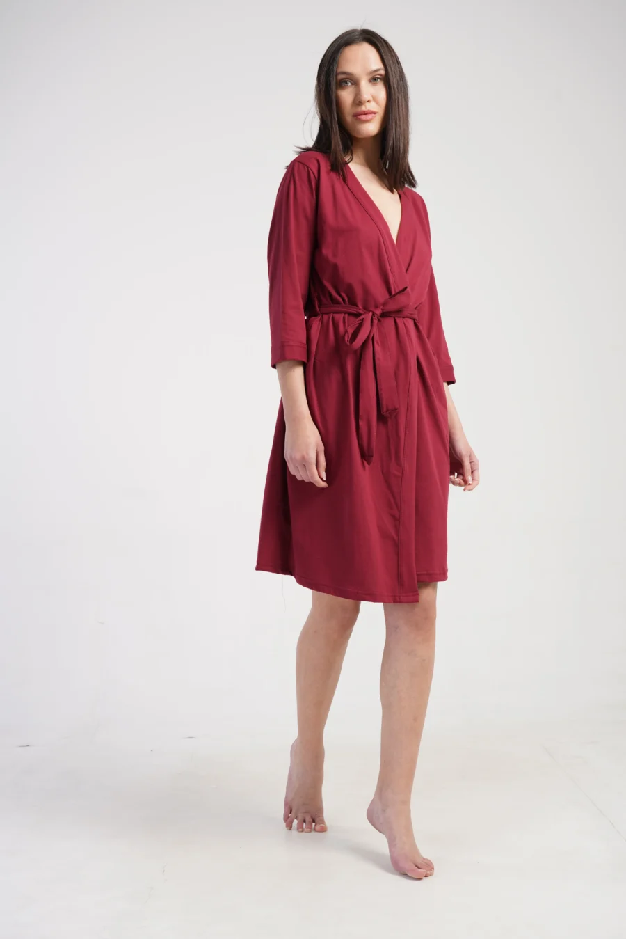 Szlafrok damski Vienetta Red Cotton, Czerwony, r. 1XL - 3XL - obrazek 4