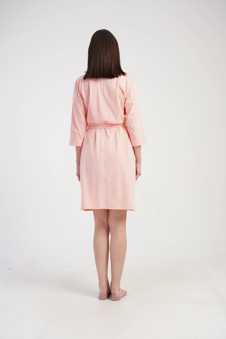 Szlafrok damski Vienetta Cotton Robe, Różowy, r. 1XL - 3XL - obrazek 4