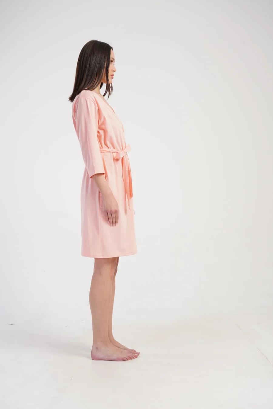 Szlafrok damski Vienetta Cotton Robe, Różowy, r. 1XL - 3XL - obrazek 5