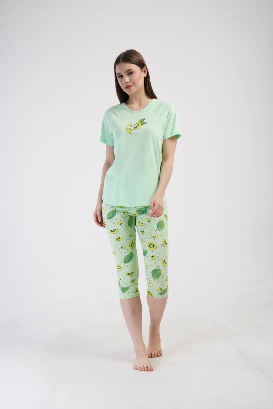 Piżama Damska Vienetta Kiwi Chill, Zielony, r. S-XL - obrazek 6