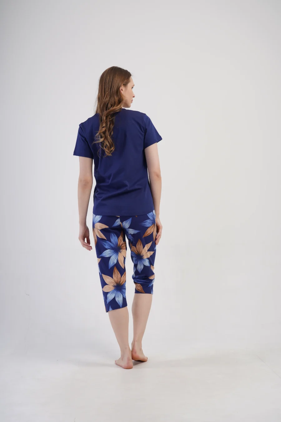 Piżama Damska Vienetta Dream Bloom, Granatowy, r. 1XL-4XL - obrazek 5