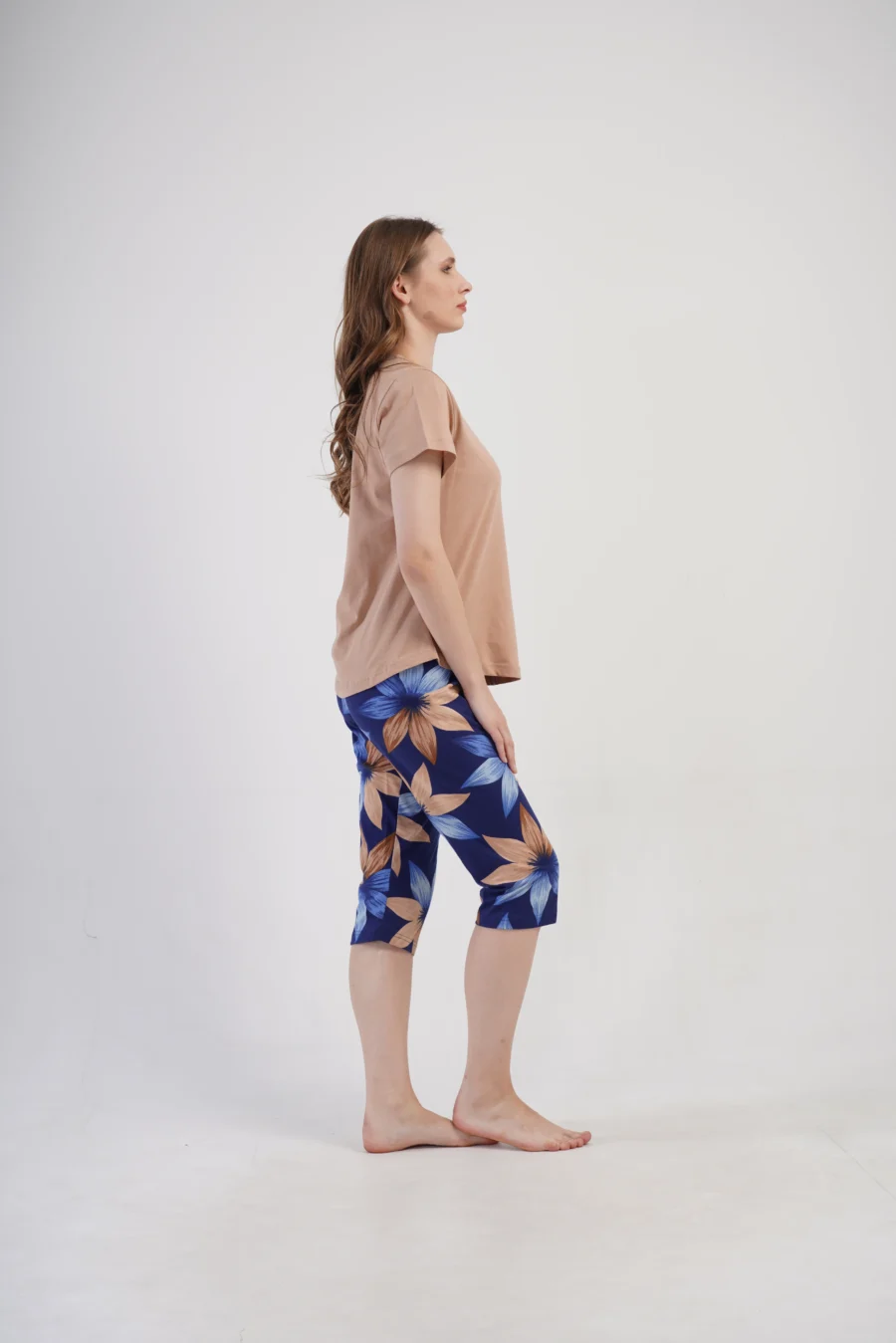 Piżama Damska Vienetta Dream Bloom, Beżowy, r. 1XL-4XL - obrazek 5