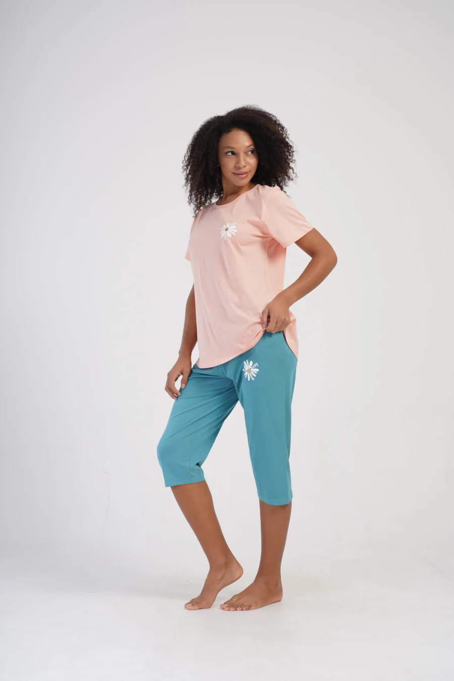 Piżama Damska Vienetta Daisy Comfort, Różowy, r. 1XL-4XL - obrazek 5