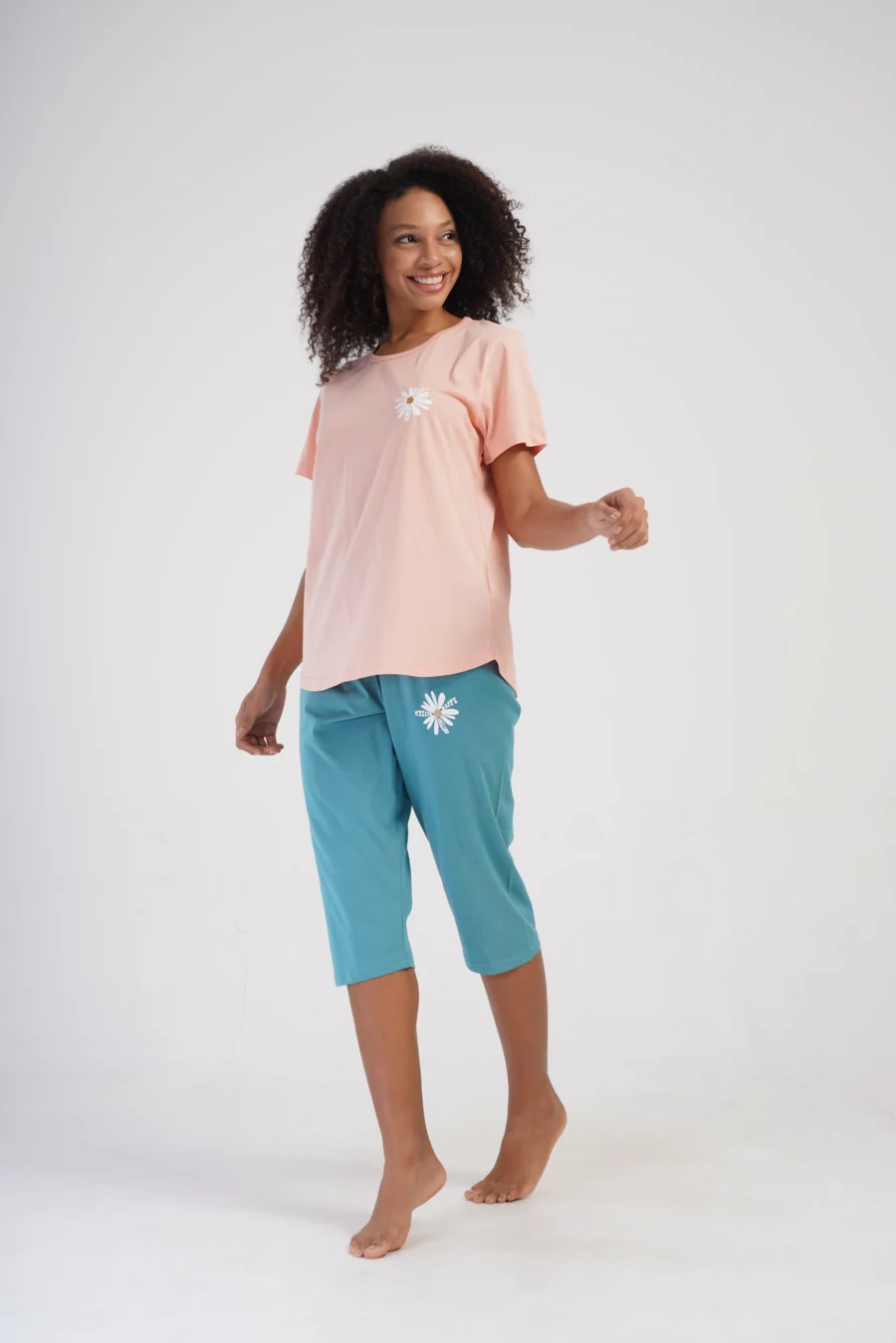 Piżama Damska Vienetta Daisy Comfort, Różowy, r. 1XL-4XL - obrazek 6