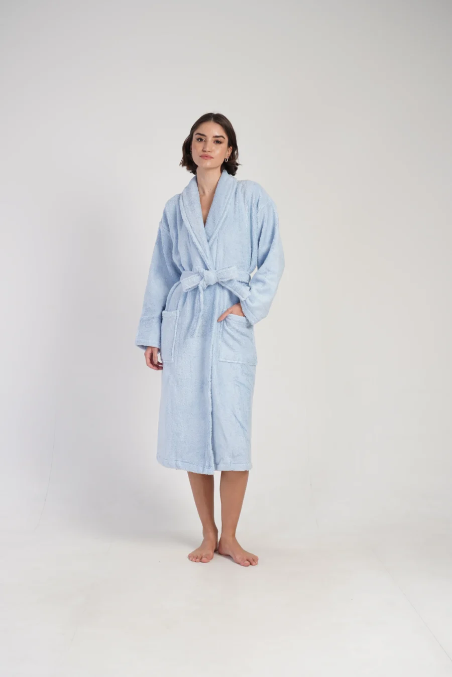 Szlafrok damski Vienetta Blue Night, Niebieski, r. M-XL - obrazek 6