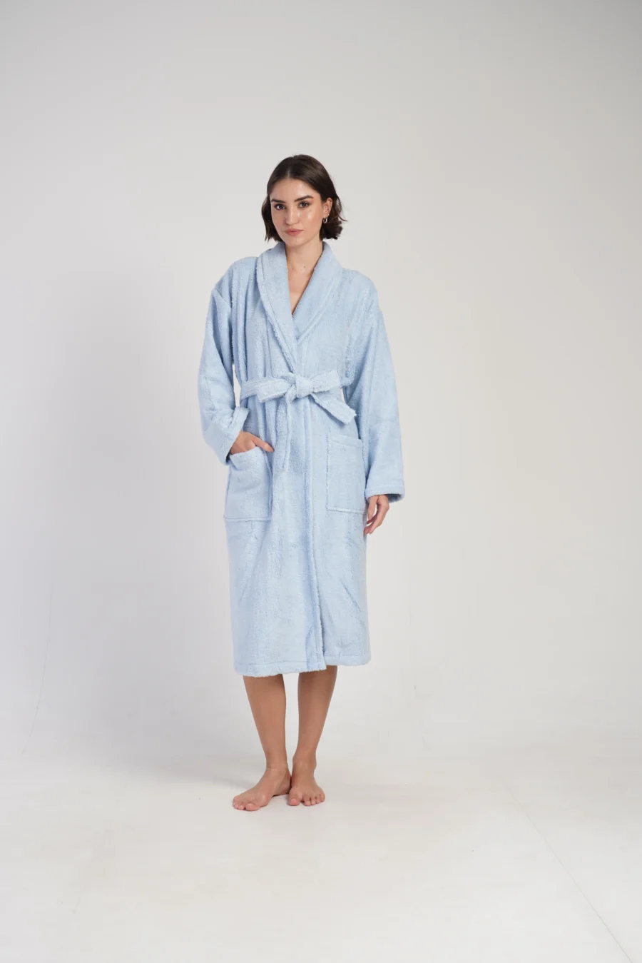 Szlafrok damski Vienetta Blue Night, Niebieski, r. M-XL - obrazek 2