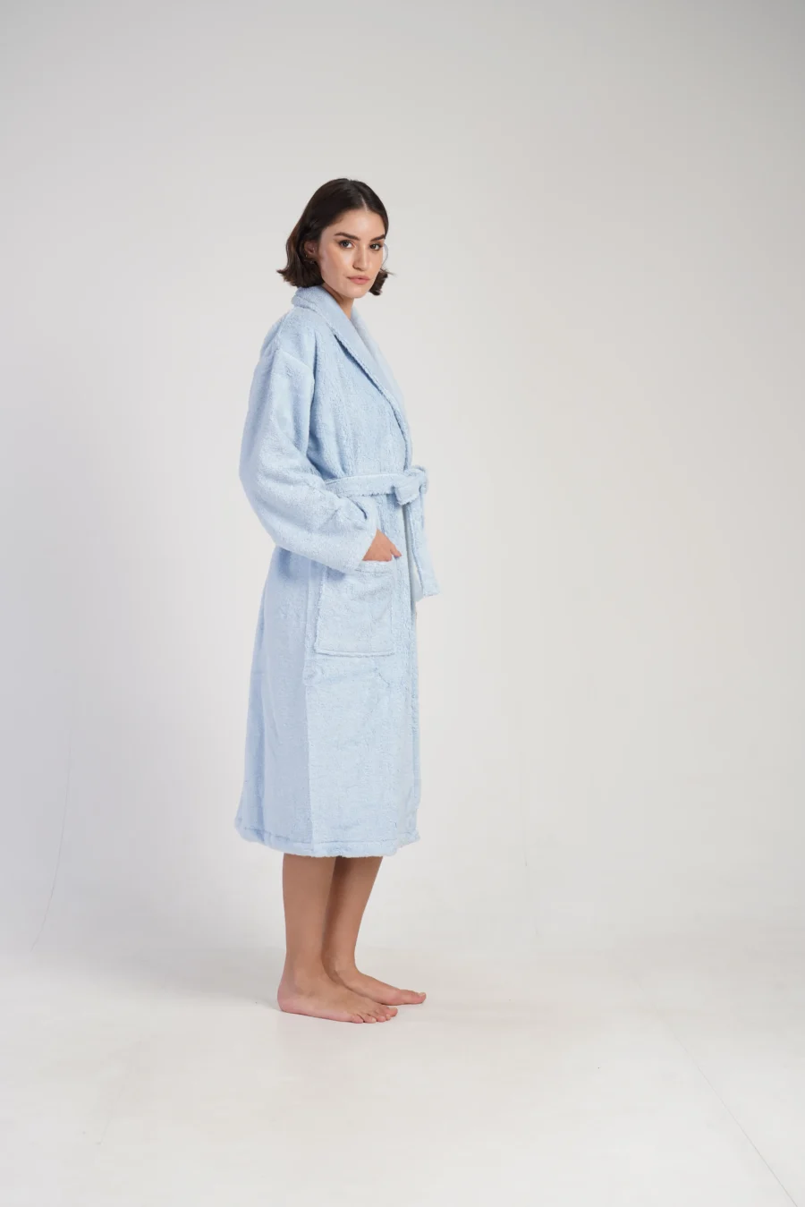 Szlafrok damski Vienetta Blue Night, Niebieski, r. M-XL - obrazek 5