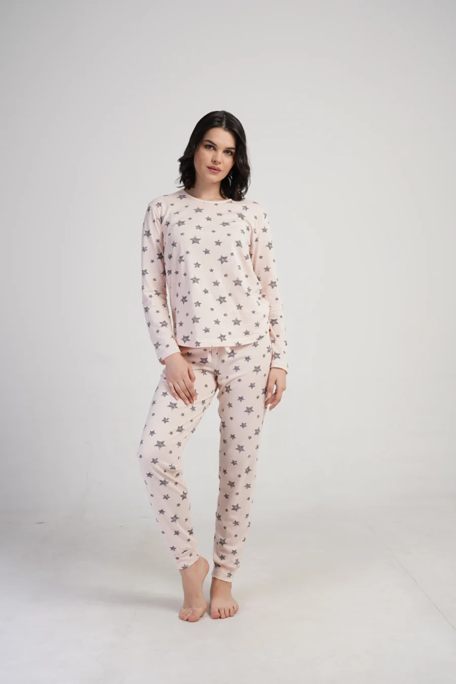 Piżama Damska Vienetta Star Comfort, Różowy, r. S-XL